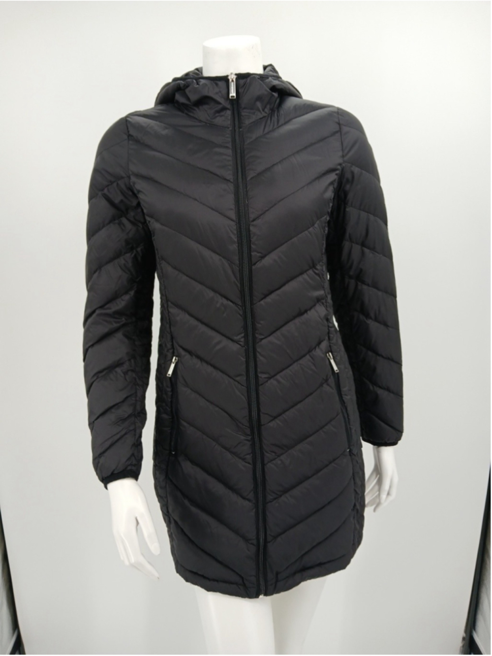 London Fog Packable Women's Down Puffer Jacket Black Size S Lightweight Warm